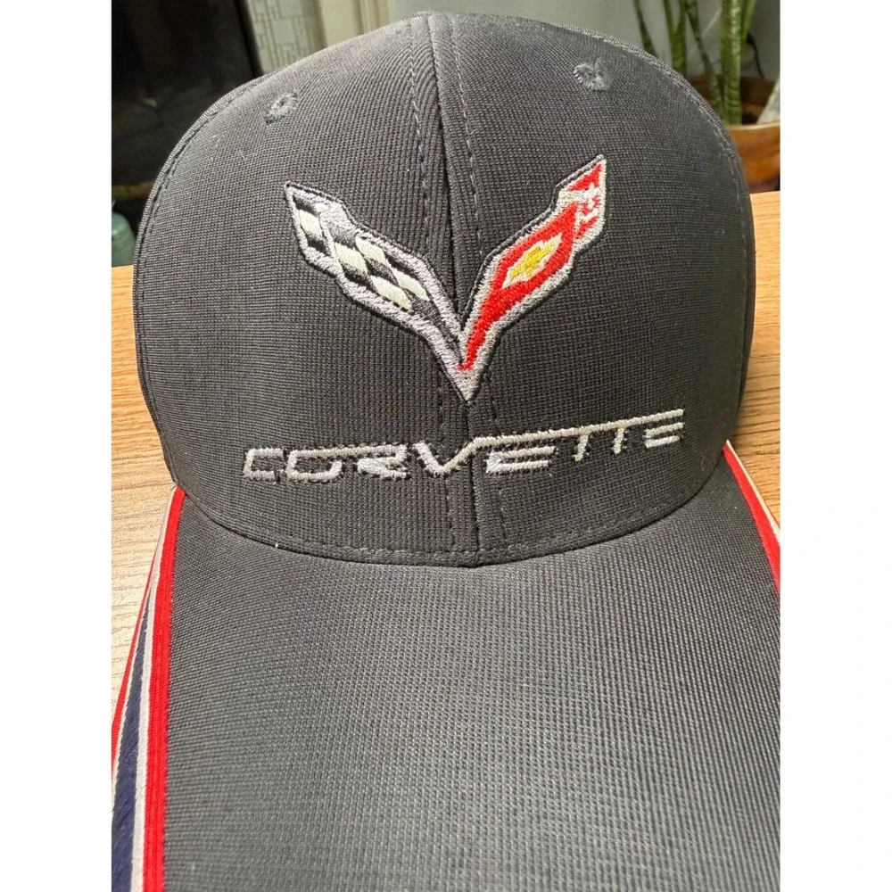 Chevrolet‎ Corvette C8 Hat Black Fitted Embroidered GM Official Licensed Cap